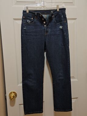 *LIKE NEW Levi's 501 Original Straight Leg Jeans Dark Wash W26 L26